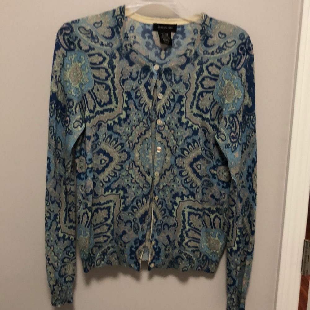 Button up light weight wool sweater